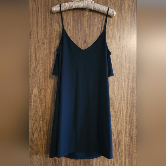 MANGO Black Layered Spaghetti Strap Midi Dress Size M - Picture 7 of 8